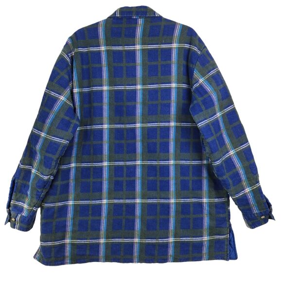 Christopher Hart Shirt Mens 2XL Blue Plaid Ranch Barn Lined Shacket Jacket - Picture 2 of 14